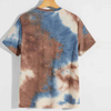 T Shirts Manufacturer Custom Mens T Shirt Tie Dye Pattern Short Sleeve Rib Knit T Shirts
