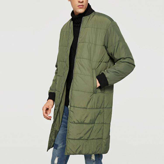 Usine de v&ecirc;tement OEM personnaliser Parka Zip Up Bomber Longline manteau hommes manteau d'hiver hommes