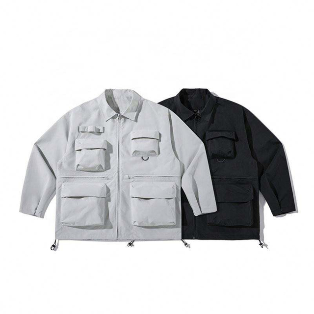 Oem V&yacute;robce Custom Plus Sizes Street Fashion Retro Multi-Pocket Tooling Jacket