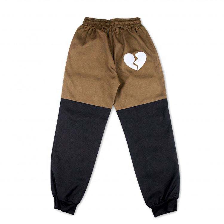 OEM Manufacturer Drawstring Color Block Custom Men Cargo Sweatpants With Corduroy Pocket
