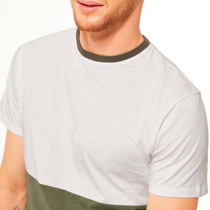 Oem Service Custom Brand Logo Tshirt Color Block Short Sleeve Men Fashion Designer Tshirts