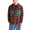 OEM Manufacturer Custom Men Hood Cotton Button Up Plaid Checked Pattern Long Sleeve Shirt With Chest Pockets