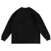 Custom Brand Tshirt Long Sleeve Black Tshirt Men Heavyweight Vintage Washed Shirt