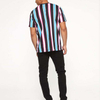 High Quality Branded Men Tshirts Cotton 100% Colorful Striped Short Sleeve Tshirt