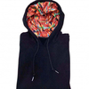 OEM Manufacturer Custom Logo Basic Hoodies Cotton Polyester Unisex Pullover Silk Satin Lined Hoodie