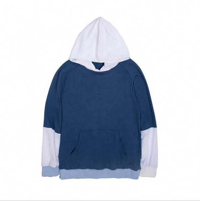 OEM -Hersteller Custom Herren Mäntel Hoodie Patchwork Farbe Langarm Hoodie Mode