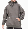 OEM Manufacturer Custom Vintage Wash Cotton Zip Hood Oversized Plain Hoodie With Contrast Stitching For Men