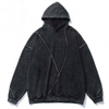 OEM Manufacturer Customized Stripe Vintage Washed Casual Custom Sweatshirt Plus Size Hoodies Men Hoodies