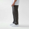 OEM Manufacturer Custom Oversized Mens Cotton Vintage Washed Black Sweatpants With Slit Bottom