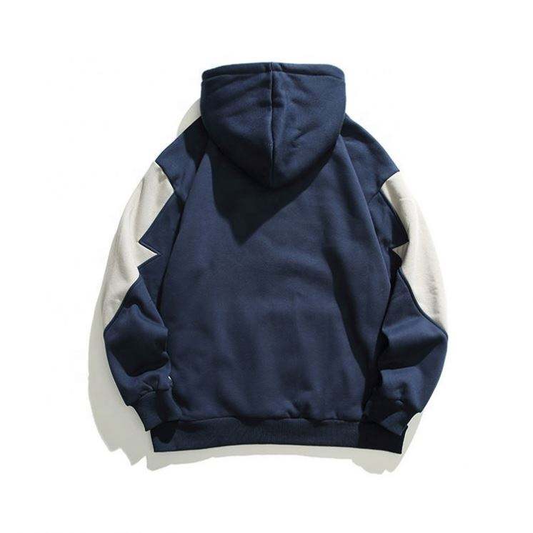 OEM Manufacturer Custom Winter Men's Clothing Hoodie Assorted Colors Patchwork Sleeve Casual Pullover