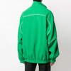 OEM Manufacturer Custom High Quality Warm Fleece Green Zip Up Hoodies Pullover For With Elastic Trim