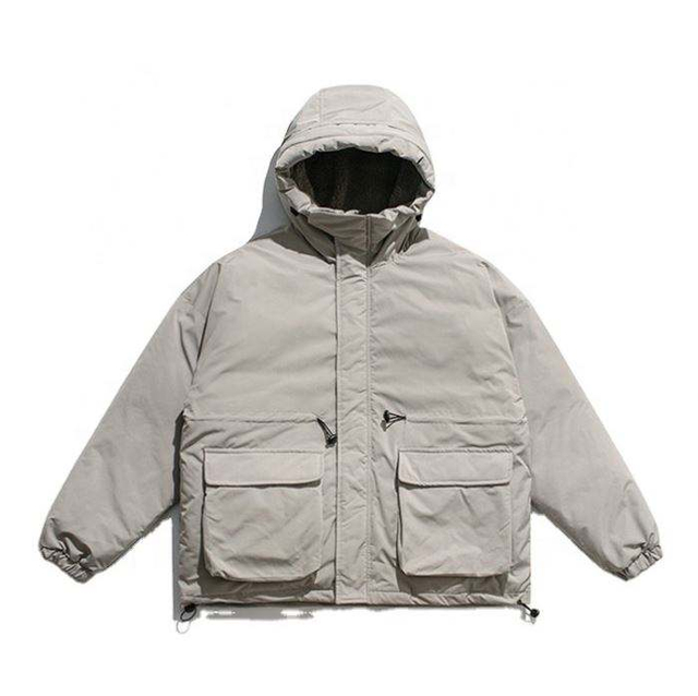 Oem Manufacturer Men's Hooded Cotton-Padded Coat Fashion Simple Print Jacket