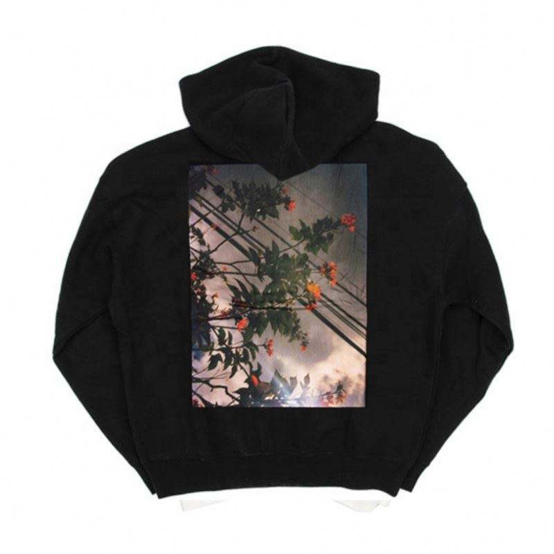 OEM Manufacturer Custom Printed Pattern New Design Wholesale Reflective Custom Zipper Terry Cotton Cordless Custom Hoodie