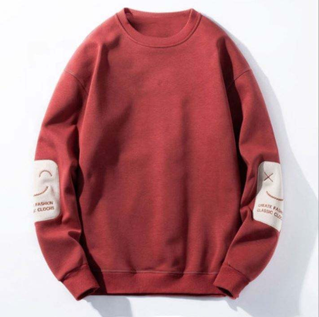 OEM Manufacturer Customized Men's Clothing Casual Fashion Solid Color Pullovers Streetwear Long Sleeves Sweat Shirt For Men