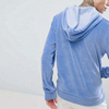 OEM Manufacturer Custom Mens Side Stripe Velour Hoodie Vintage Oversized Velvet Hoodie Pullover