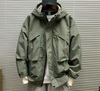 Oem Manufacturer Customized Solid Polyester Pocket Men's Coat Casual Loose Plus Size Jacket