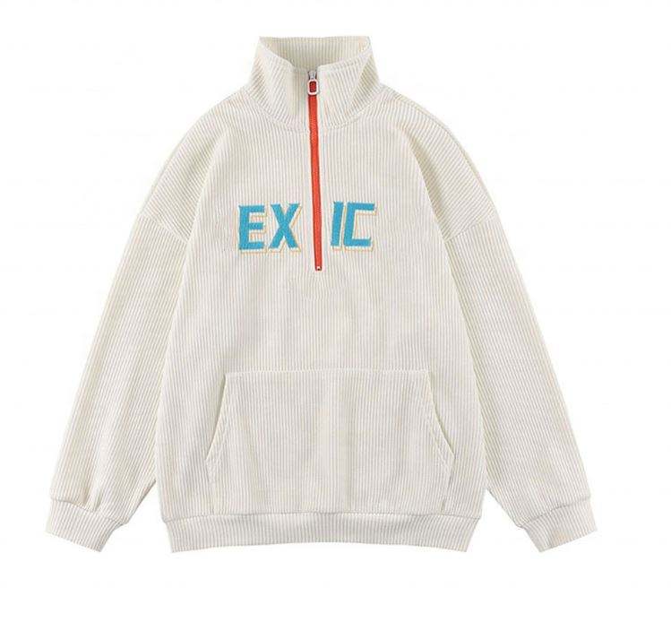 OEM Manufacturer Customized Corduroy Embroidery Casual Custom Sweatshirt Plus Size Hoodies Men Hoodies