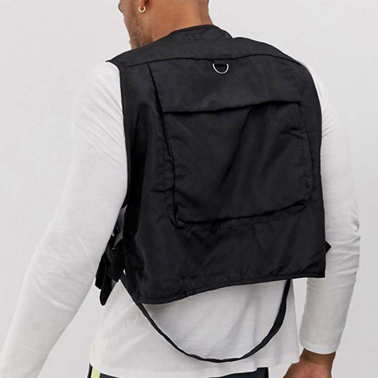 OEM Manufacturer Wholesale Mens Fashion Crop Cargo Utility Vest With Big Back Pocket Jacket