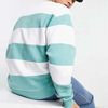 OEM Manufacturer Custom High Quality Mens Striped Crew Neck Long Sleeve Cotton Fleece Sweatshirt Pullover Hoodies