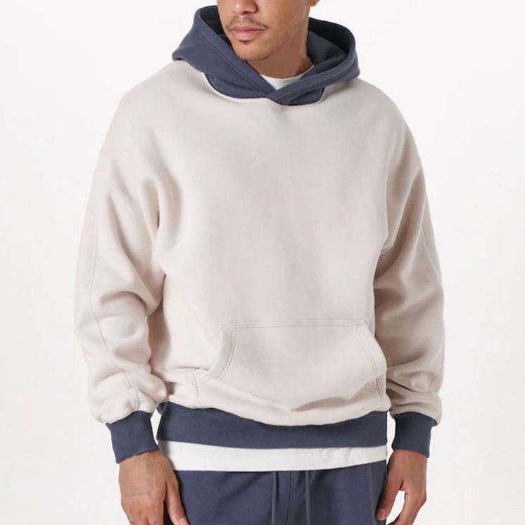 OEM Manufacturer Custom Men's Coats Hot Selling Long Sleeve Pullover Sweatshirts Fashion Blank Oversized Patchwork Hoodies For