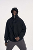 OEM Manufacturer 2022 Custom Pullovers 100% Cotton Plain Hoddies Men Washed Distressed Vintage Black Oversized Hoodies