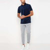 Custom Embroidery Logo Velour Longline Plain Blank Navy Velvet T Shirts Guangzhou Polo Shirts