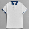 Custom Embroided Logo Blank T Shirt Men Plain Golf Polo Shirt Contrast Collar Men's Short Sleeve Polo