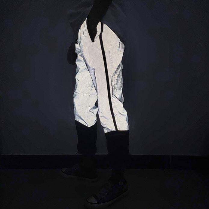 Oem 남성 카고 바지 컬러 블록 바지 특별 패션 디자인 반사 남성 트랙 바지