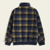 Multicolor Front Zipper Faux Fur Jacket Long Sleeves Funnel Neck Plaid Fleece Men Jackets Winter