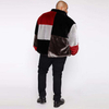 Colorblock Winter Jacket Men Long Sleeves Fur Oversized Plus Size Jacket Bomber