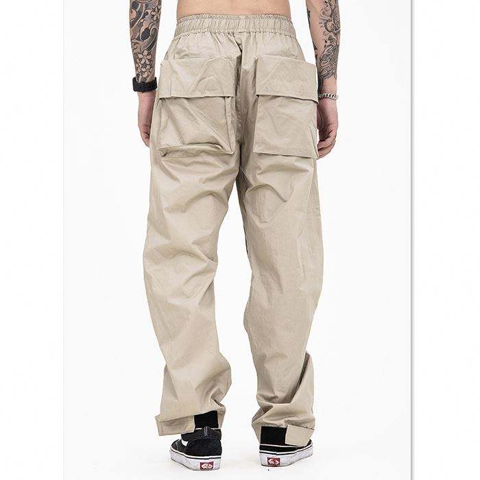 Niestandardowe męskie spodnie Cargo Kolorowa klamra w pasie Kieszenie użytkowe Męskie spodnie taktyczne