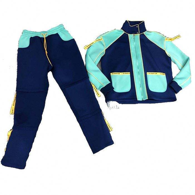 Custom vaš logotip muškarci tracksuit modni dizajner modni dizajner u boji blok detaljno opisani dvodijelni znoj