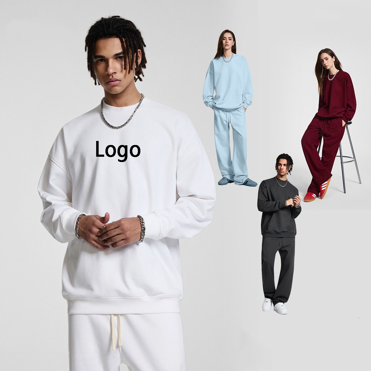 7716 Oversized Thick Cotton Sweatshirt Manufacturer Blanks