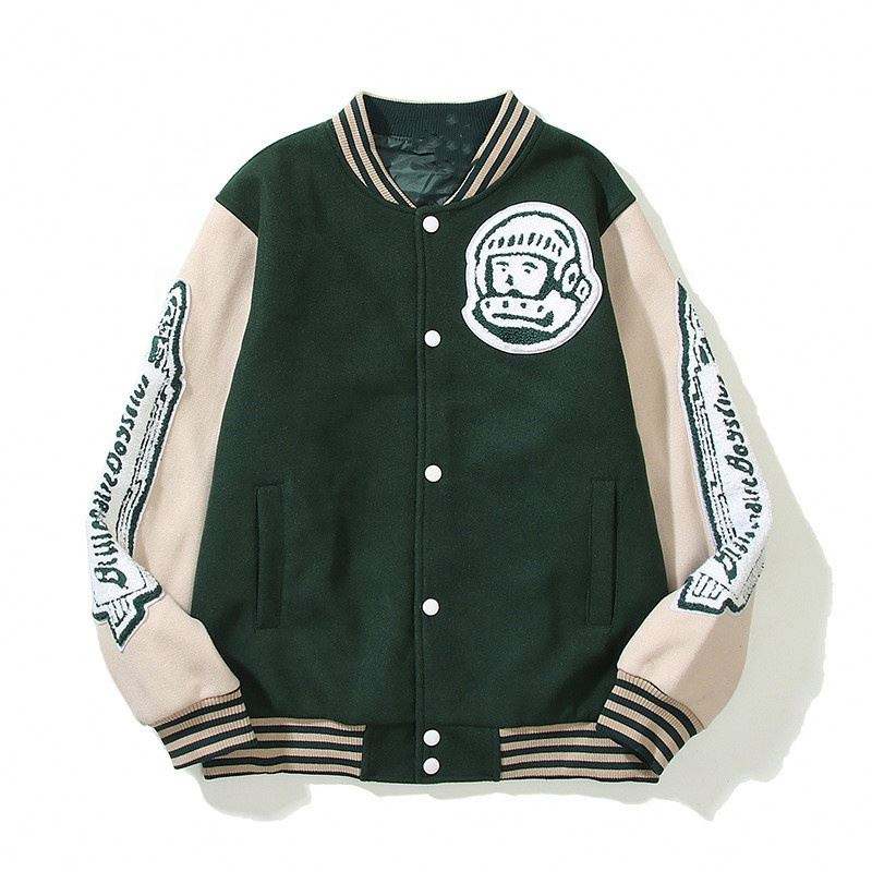 OEM Manufacturer Wholesale Custom Winter Bomber Loose Long Sleeve Casual Urban Wear Baseball Leather Men'ss Coats Jacket