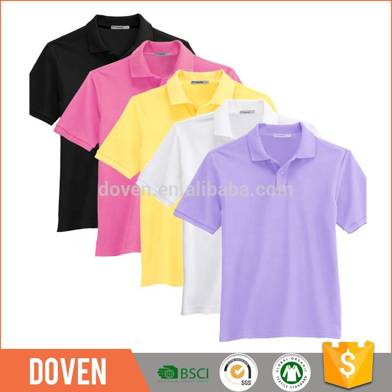 High quality oem 100 cotton blank polo shirt for golf uniform
