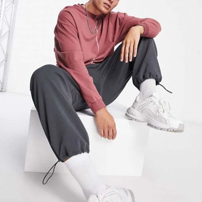 Oem Services Custom Long Sleeve T Shirt Men Drop Shoulder T-Shirts Contrast Seams Oversized Heavyweight T-Shirt