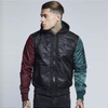 Custom Casual Jersey Hood Bomber Jacket Men Streetwear