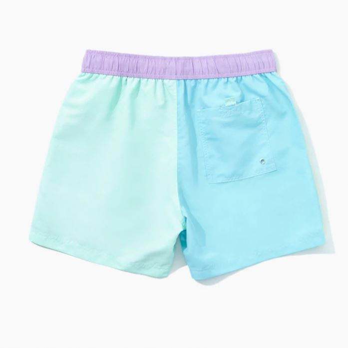 Wholesale Custom Men Swim Shorts Color Block Drawstring Waist Beach Shorts For Men