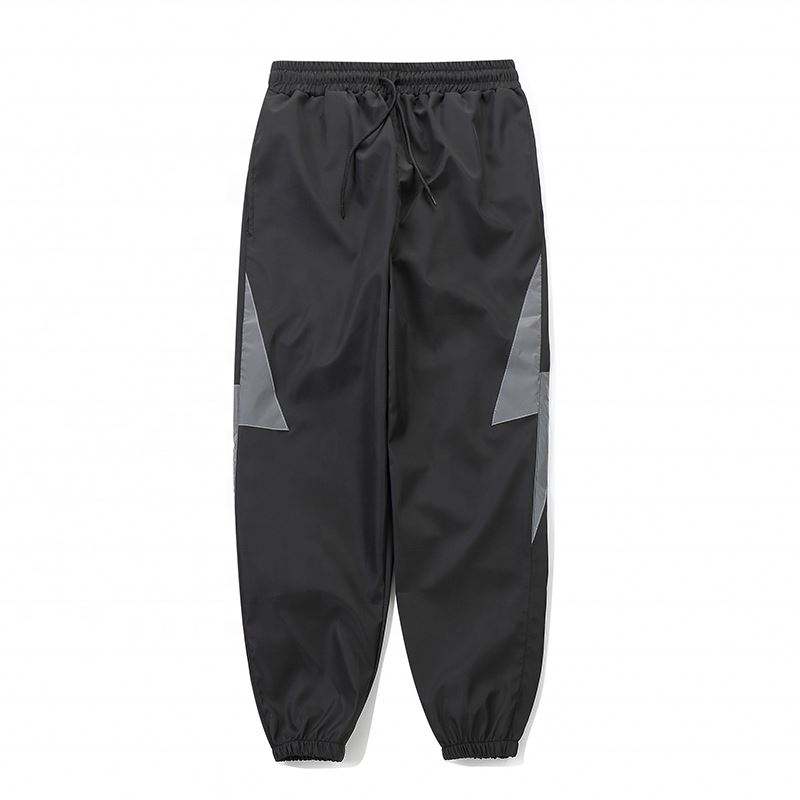 OEM Manufacturer Wholesale Men Loose Casual Pants Custom Logo Windbreaker Reflective Nylon Custom Pants