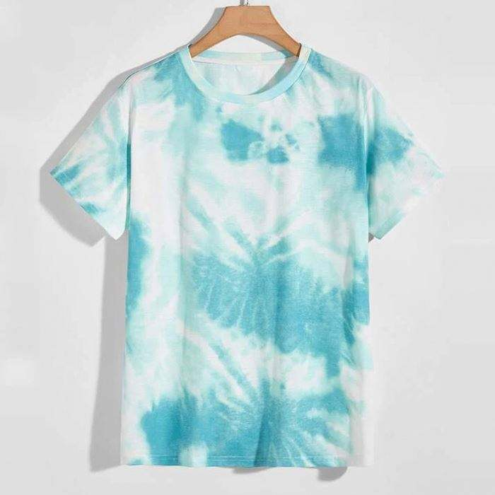 High Quality Men Designer Tshirt Short Sleeve O Neck Men Tie Dye Printed Tshirt