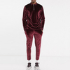 Manufacturers Custom Slim Fit Tracksuit Plain Velour Two Piece Jogger Suit Men