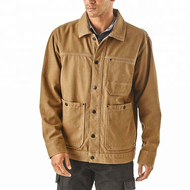 Latest Fashion Top Design Custom Mens Canvas Chore Jacket