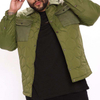 Wholesale Men Jackets Winter Snap Button Closure Front Army Green Men's Quilted Jackets