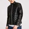Zipper åpning menn vinterfrakk faux skinn jaket michael jackson jakker