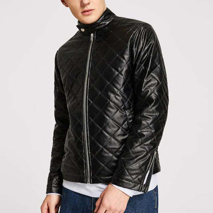 Zipper åpning menn vinterfrakk faux skinn jaket michael jackson jakker