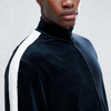 Windbreaker Streetwear Velour Side Stripe Men Track Jacket