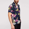 OEM Manufacturer Fashion Design Tropical Floral Print Mens Short Sleeve Shirts