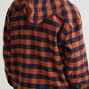 OEM Manufacturer Custom Men Hood Cotton Button Up Plaid Checked Pattern Long Sleeve Shirt With Chest Pockets
