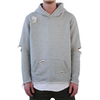 New Style Wholesale Destroy Fray Cut Hem Men Hoodies In Heather Grey