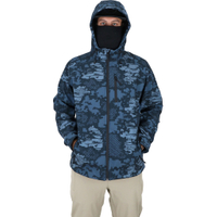 Fabricante OEM com logotipo personalizado capa facial Stretch Softshell Camo Zip Up Jaqueta de pesca masculina